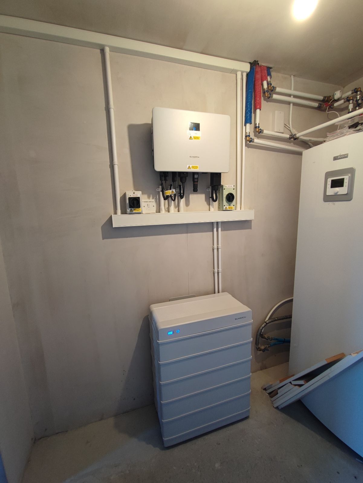 Sungrow inverter and battery combo indoors