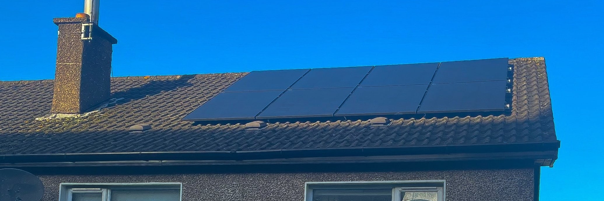 Semi-detached house in County Cork Ireland with 8 solar panels