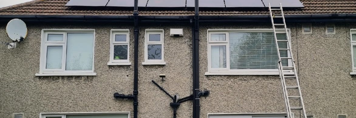 near south facing PV Solar installation in Dublin