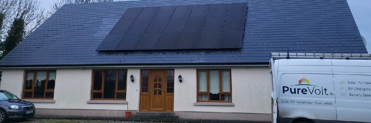 Large south-east facing PV Solar installation in Galway