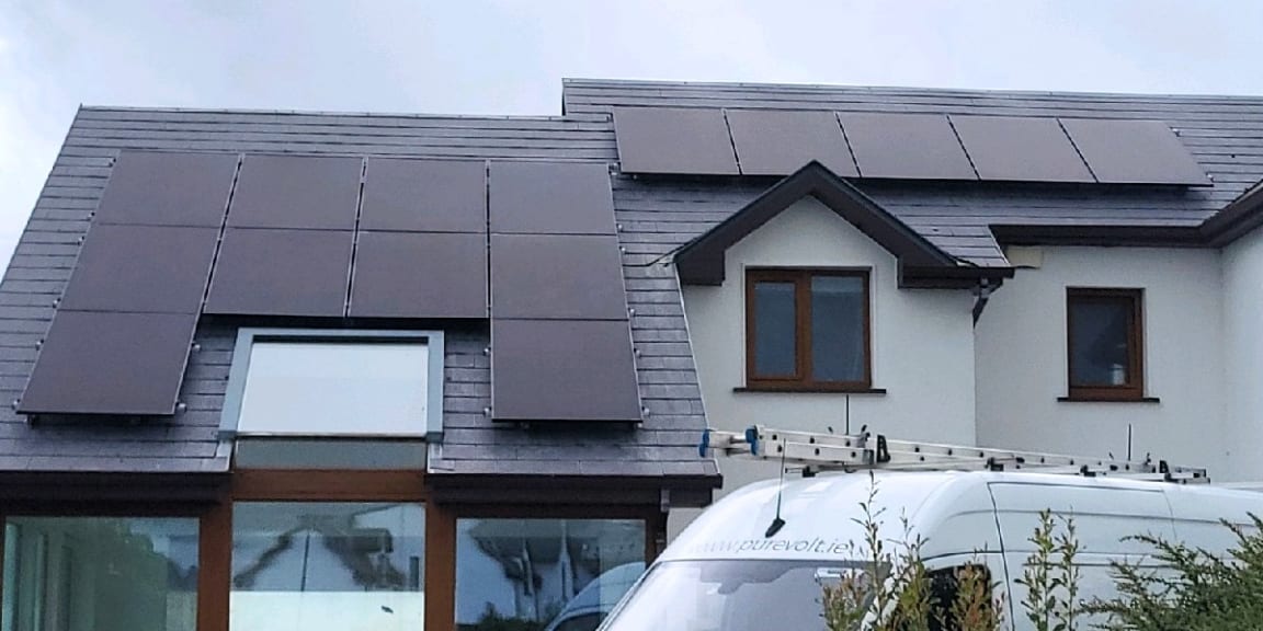 Galway solar panels installed - 15 x 430W panel system