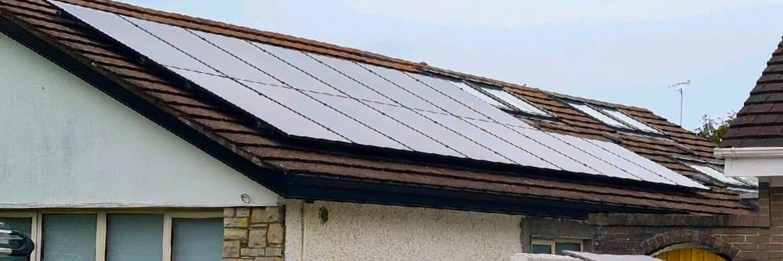 House in County Dublin with 16 south-facing solar panels