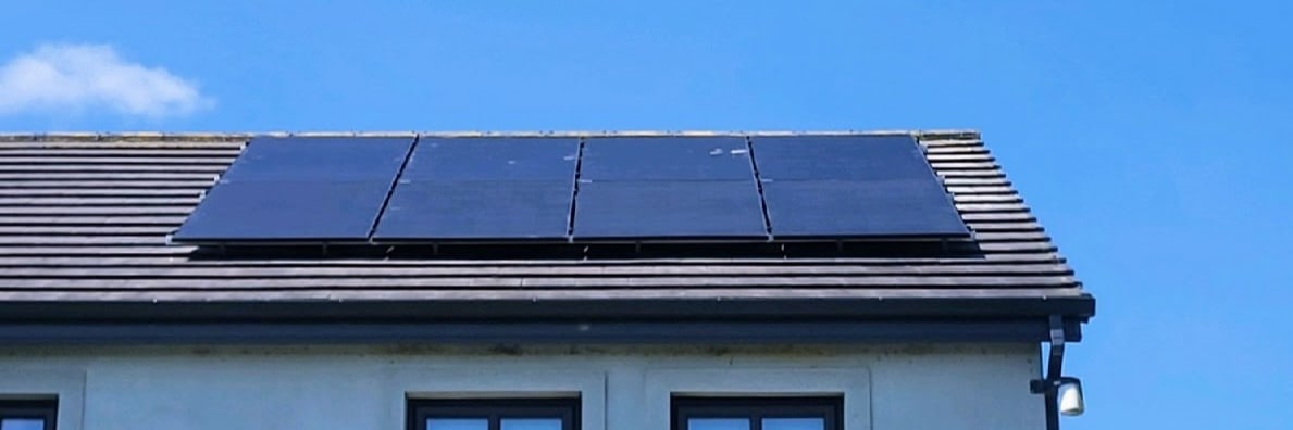 House in County Westmeath, Ireland, with 16 solar panels
