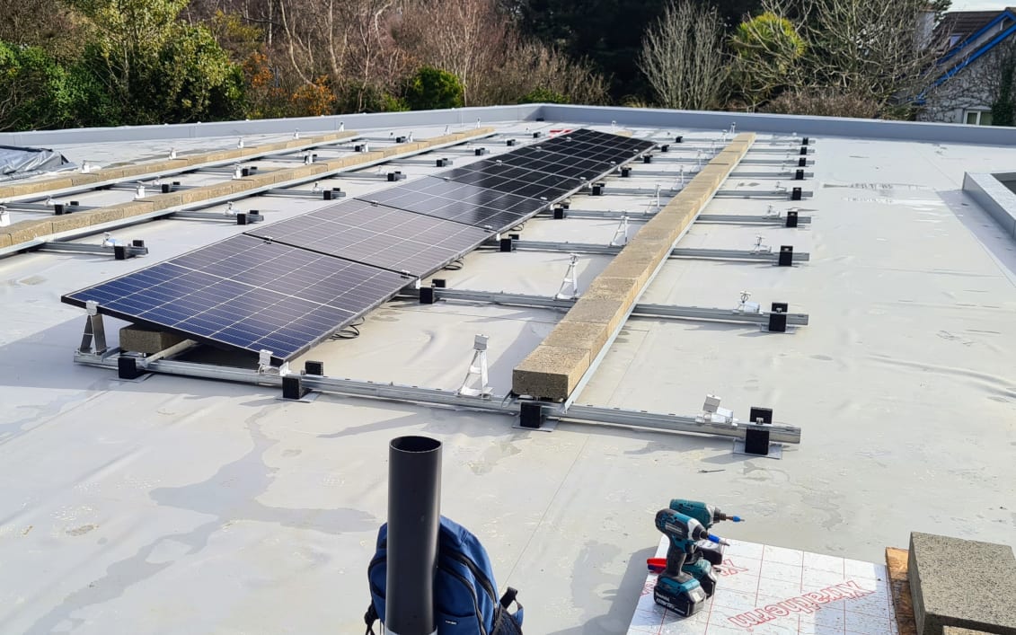 Solar panel roof mounting in Ireland