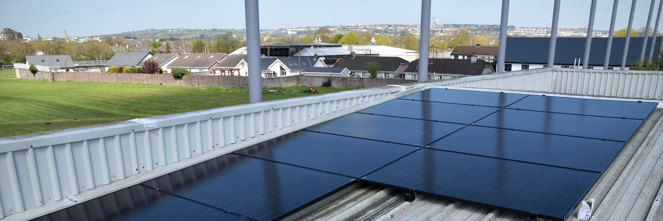 Solar panels on an industrial property Ireland