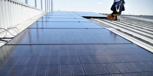 Installing solar panels on an Irish business