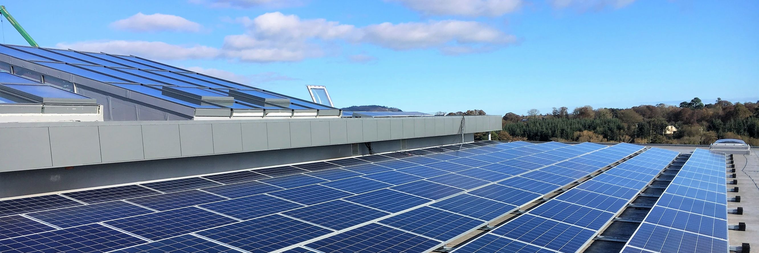 Solar panels on an industrial property Ireland