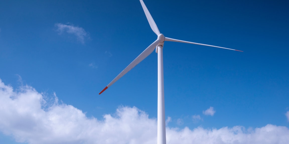 Wind turbine in an Irish field