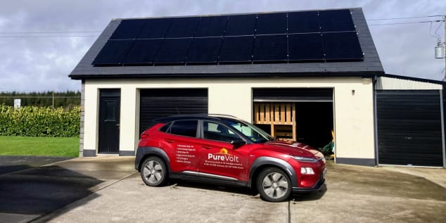 Solar panels on house in Ireland