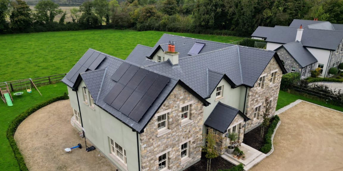Solar panels on an Irish home