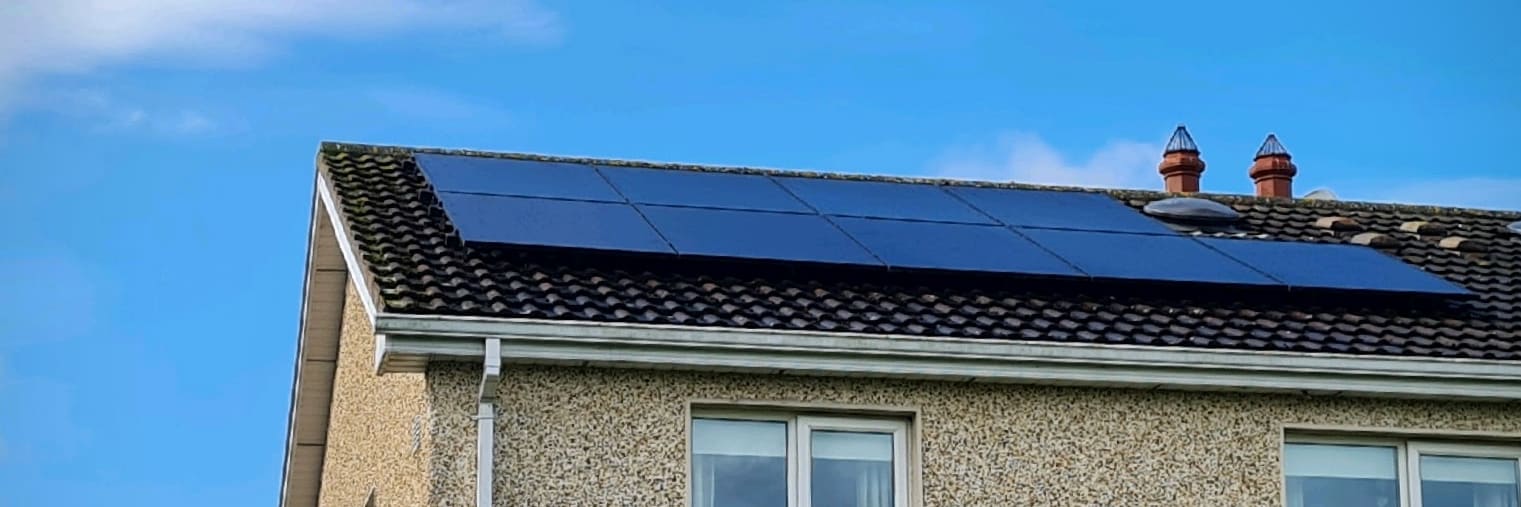 Solar panels on house in Ireland