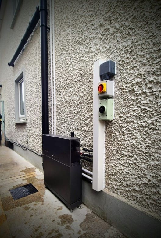Ecoflow Inverter and Battery combo outside an Irish house