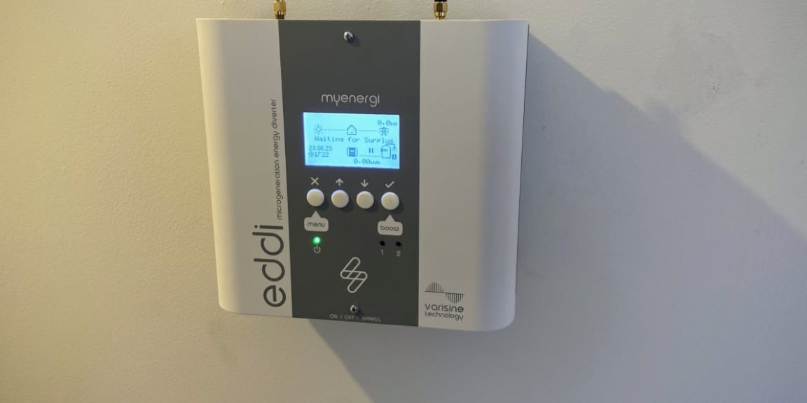 Eddi hot water diverter for solar panels in Ireland