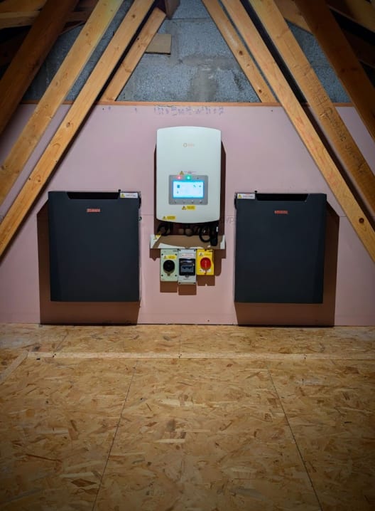 Solar Inverter and Battery combo in an attic Ireland