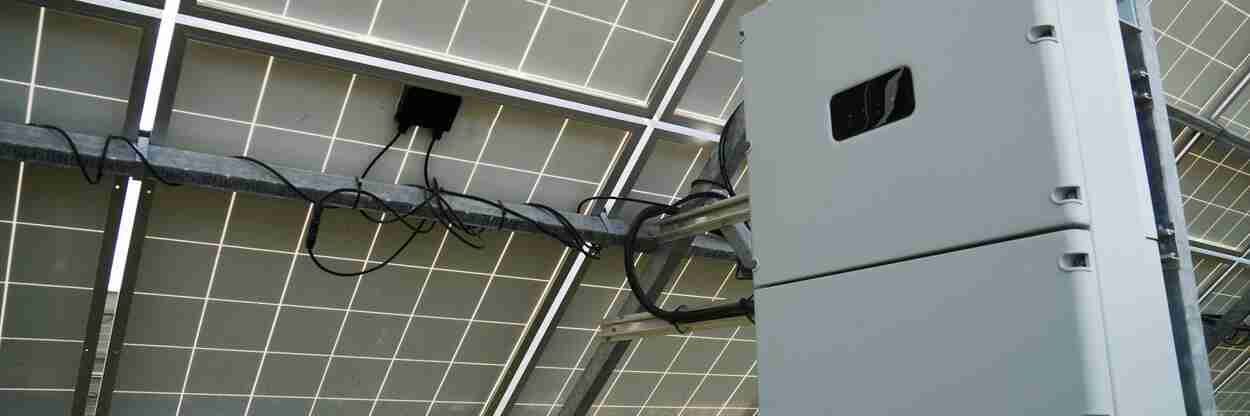 Solar inverter, under panels
