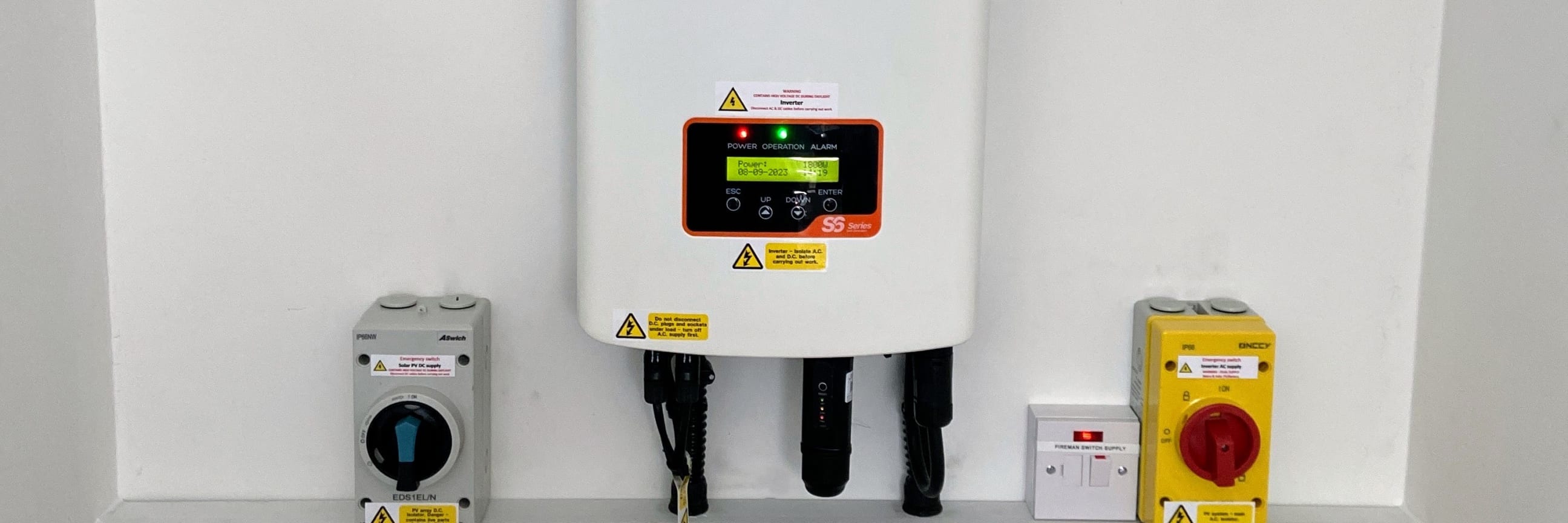 Solis Inverter on wall