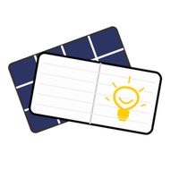 Solar Owners Handbook notebook and solar panel illustration